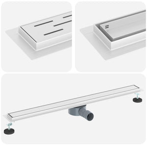 Scarico doccia 2-in-1 con sifone a 360° Argento 90 cm 42015965