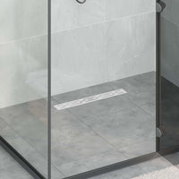 Drenaggio doccia con copertura in vetro Argento 50 cm 42015955