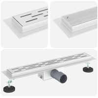 Drenaggio doccia con copertura in vetro Argento 50 cm 42015955