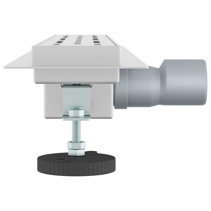 Drenaggio doccia con copertura in vetro Argento 50 cm 42015955