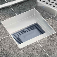 Scarico doccia 2 in 1 Argento 15 x 15 cm Acciaio Inox 304 42015934