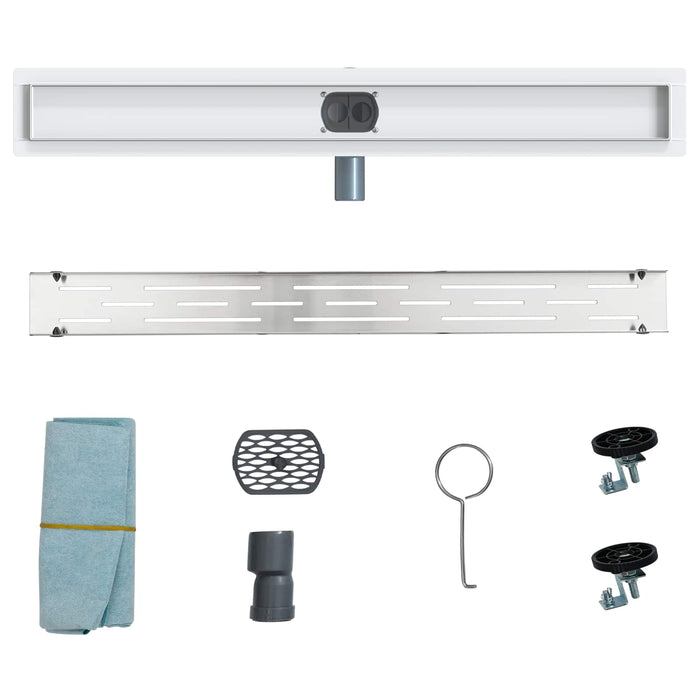 Scarico doccia a 362 gradi con design linea Argento 80 cm 42015982