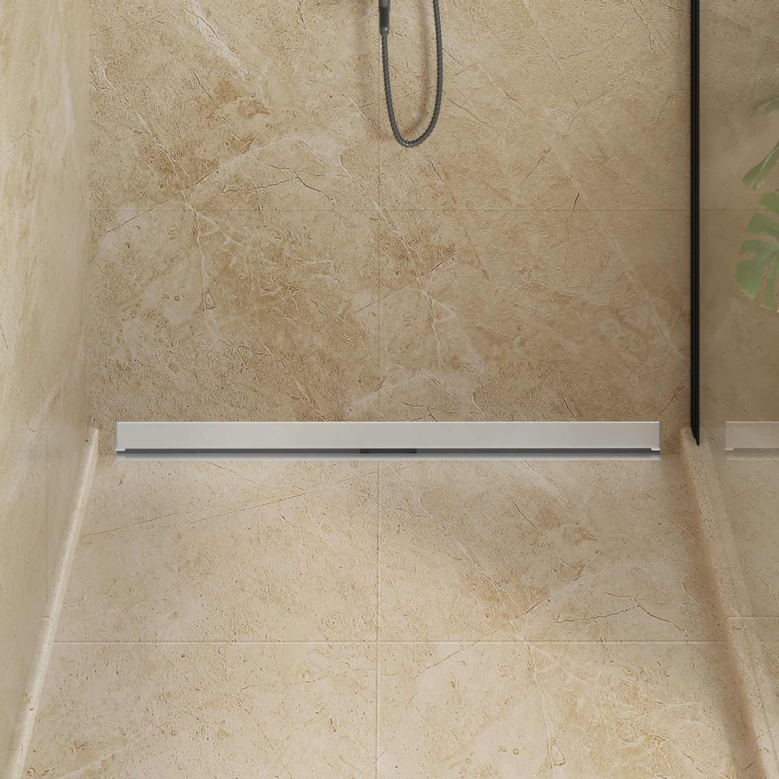 Scarico Doccia da Parete Argento 100 cm Acciaio Inox 304 42015996