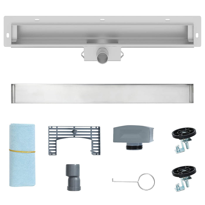 Scarico Doccia da Parete Argento 60 cm Acciaio Inox 304 42015992