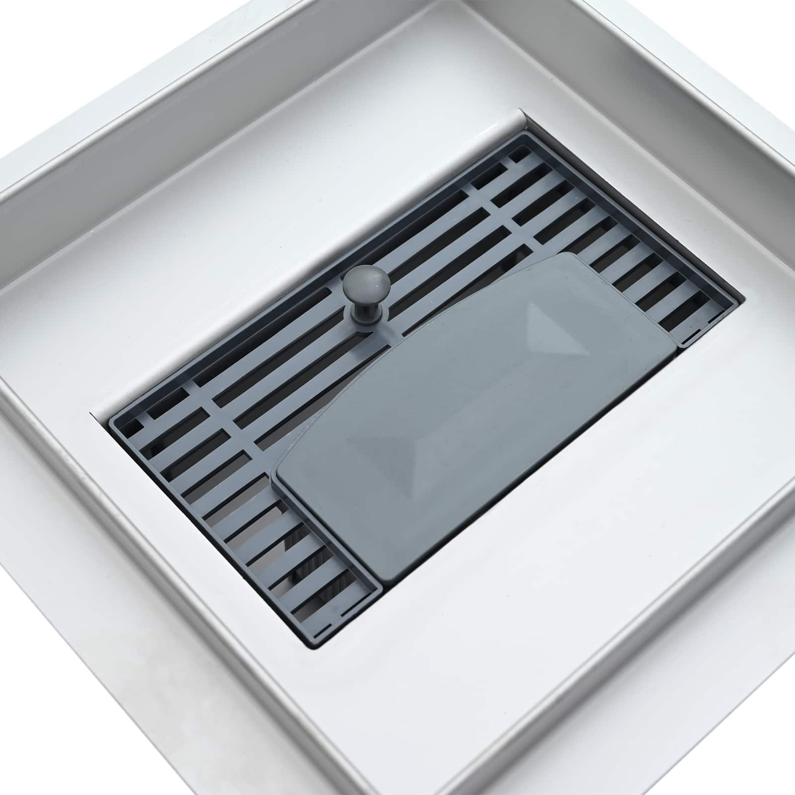 Scarico doccia 2 in 1 Argento 20 x 20 cm Acciaio Inox 304 42015933