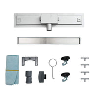 Drenaggio doccia con copertura in vetro Argento 50 cm 42015937