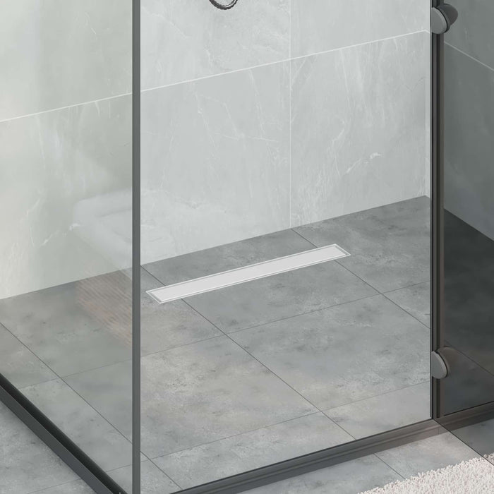 Drenaggio doccia con copertura in vetro Argento 50 cm 42015937