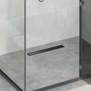 Drenaggio doccia 2 in 1 Nero 50 cm Acciaio Inox 304 42015943