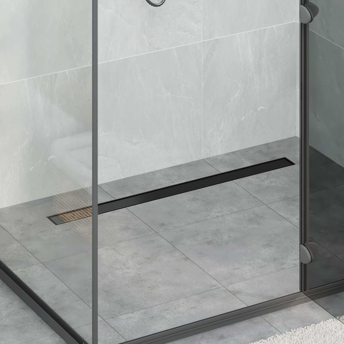 Drenaggio doccia 2 in 1 Nero 90 cm Acciaio Inox 304 42015947