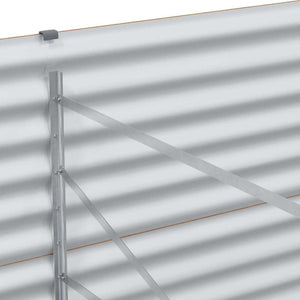 Letto rialzato da giardino 390 x 100 x 68 cm Acciaio zincato 42017369