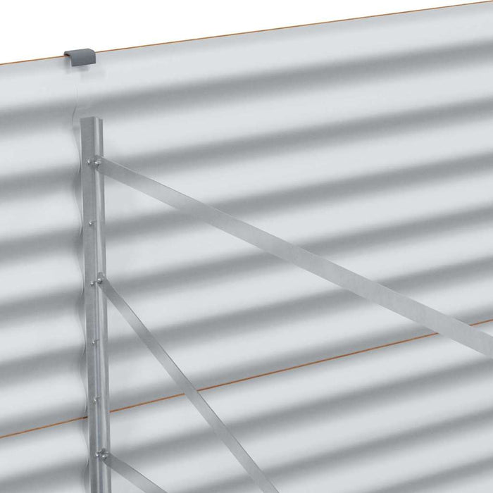 Letto rialzato da giardino 390 x 100 x 68 cm Acciaio zincato 42017369