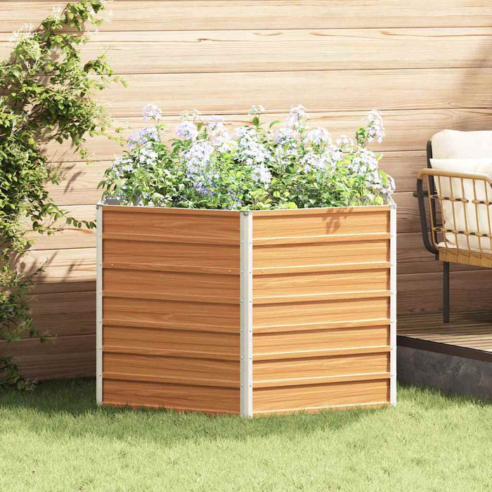 Letto rialzato da giardino Marrone Chiaro 129 x 129 x 77 cm 42017322