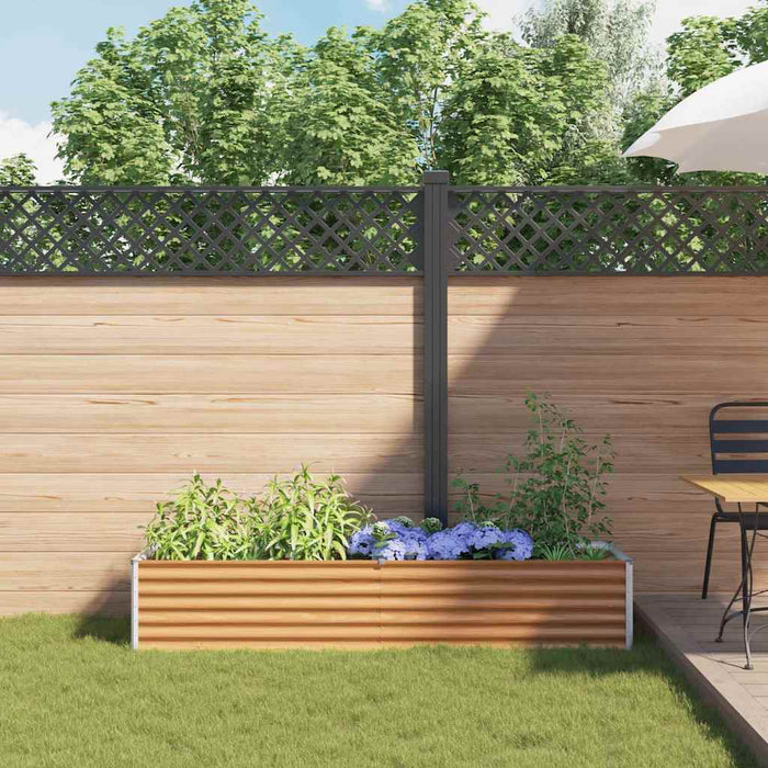 Letto rialzato da giardino 195 x 50 x 36 cm Acciaio zincato 42017344