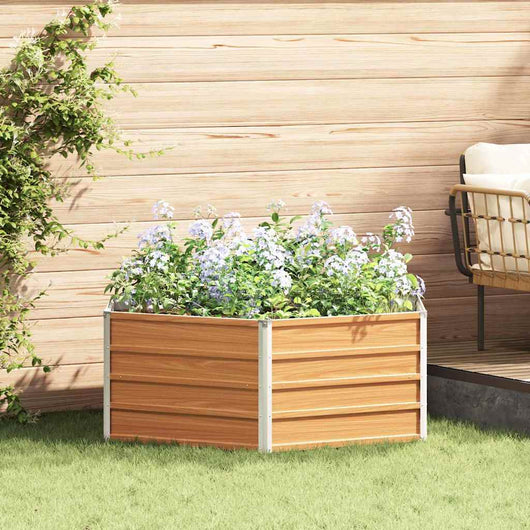 Letto rialzato da giardino Aspetto legno 129 x 129 x 45 cm 42017321