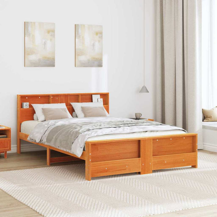 Struttura del letto con testiera-Giroletto con Testiera Marrone cerato 150 x 200 cm