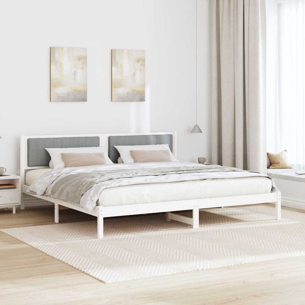 Struttura del letto Grigio chiaro 200 x 200 cm Tessuto 3394242