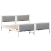 Struttura del letto Grigio chiaro 200 x 200 cm Tessuto