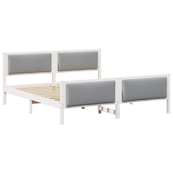 Struttura del letto Grigio chiaro 200 x 200 cm Tessuto