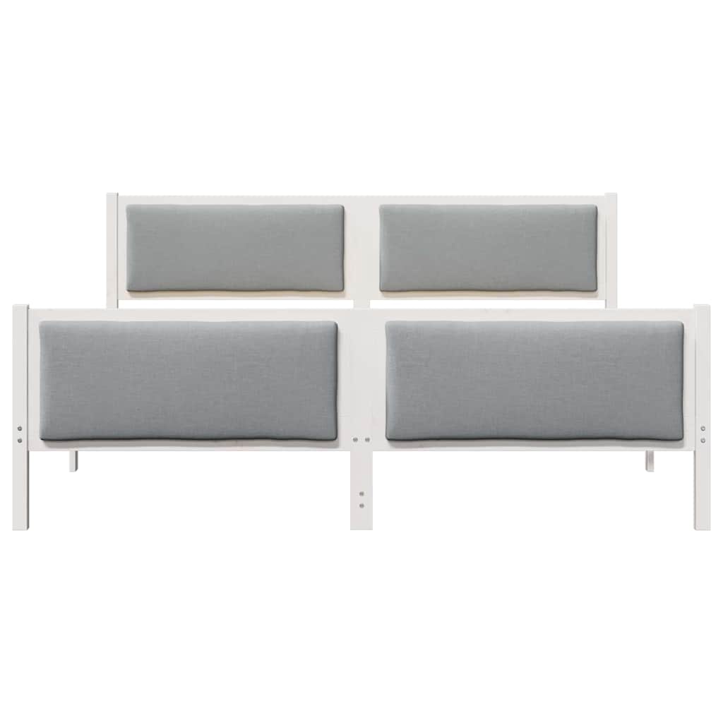Struttura del letto Grigio chiaro 200 x 200 cm Tessuto