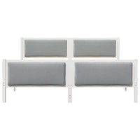 Struttura del letto Grigio chiaro 200 x 200 cm Tessuto
