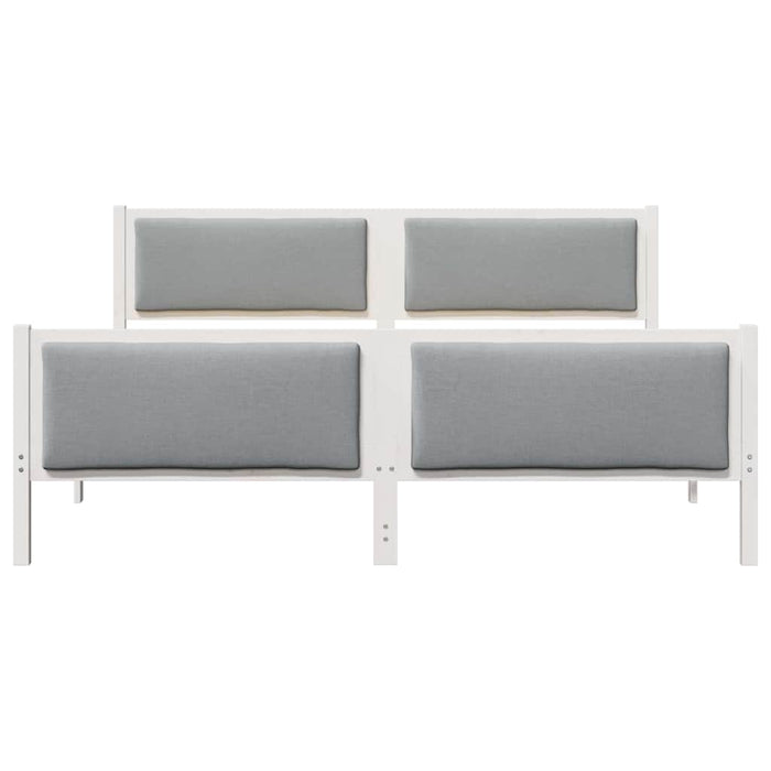 Struttura del letto Grigio chiaro 200 x 200 cm Tessuto