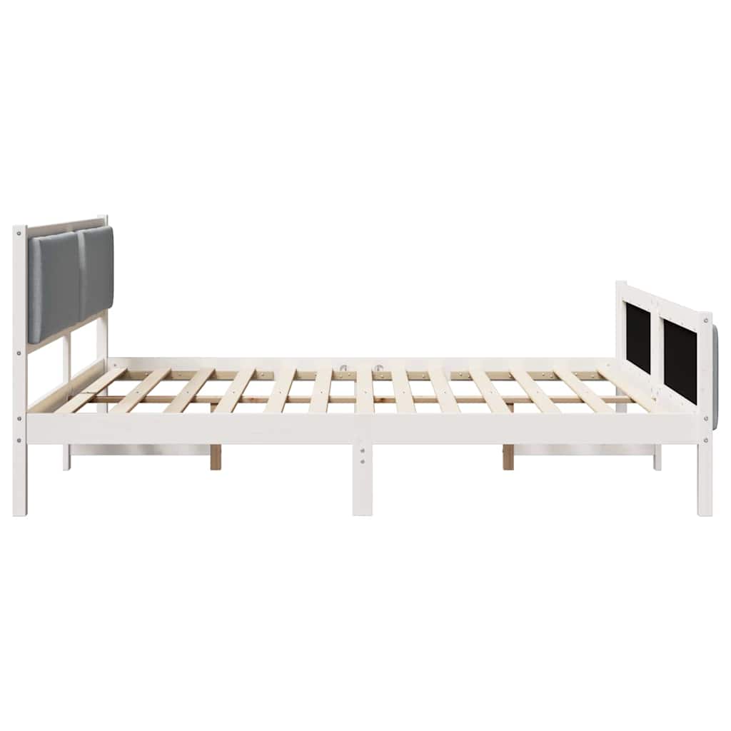 Struttura del letto Grigio chiaro 200 x 200 cm Tessuto