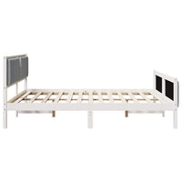 Struttura del letto Grigio chiaro 200 x 200 cm Tessuto
