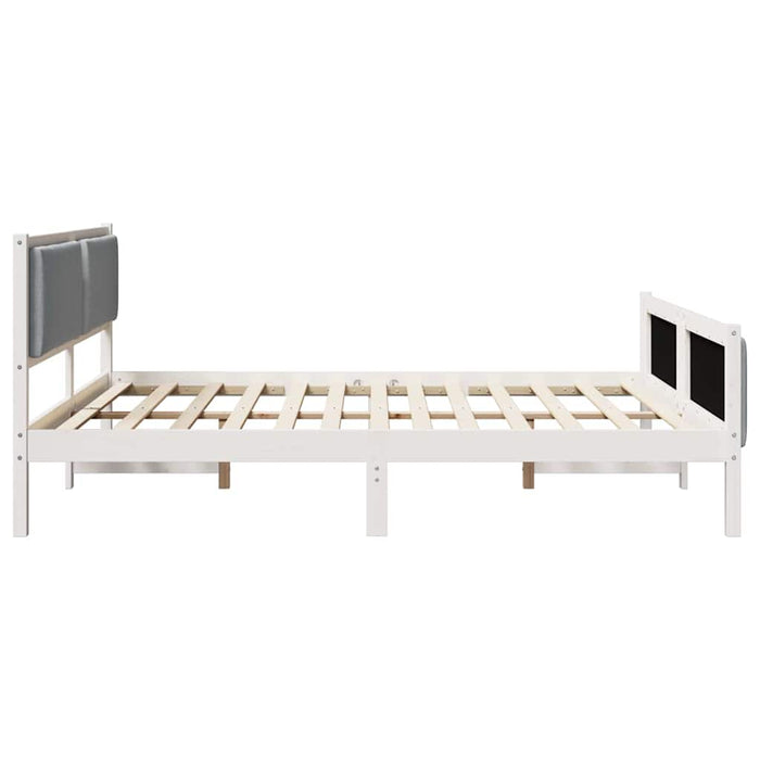 Struttura del letto Grigio chiaro 200 x 200 cm Tessuto