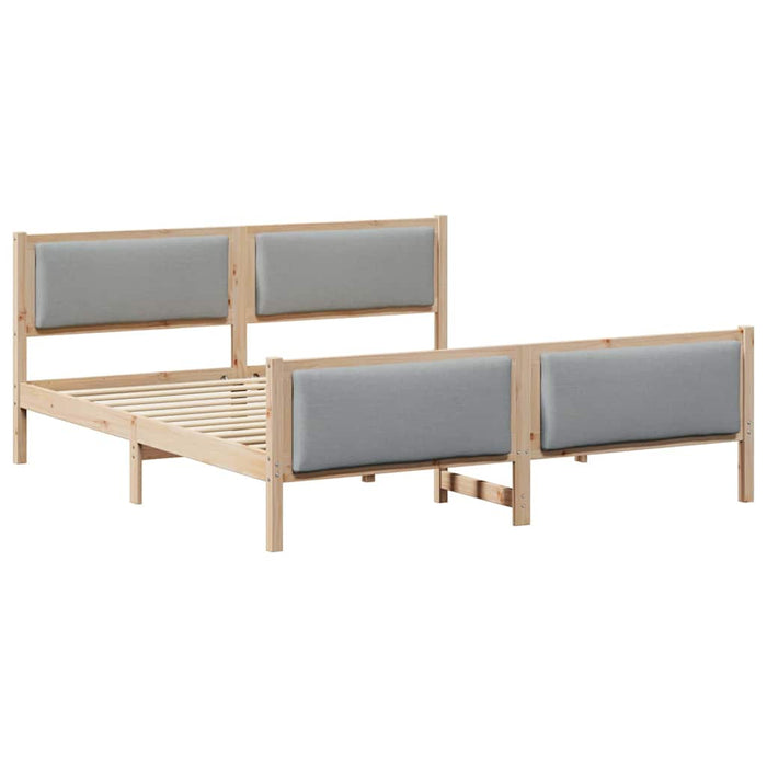 Struttura del letto Grigio chiaro 180 x 200 cm Tessuto