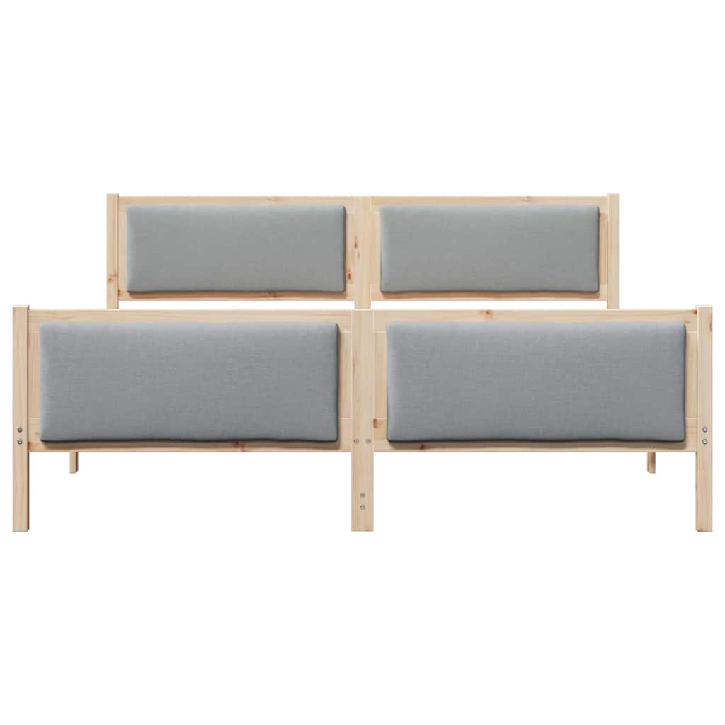 Struttura del letto Grigio chiaro 180 x 200 cm Tessuto