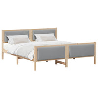 Struttura del letto Grigio chiaro 180 x 200 cm Tessuto
