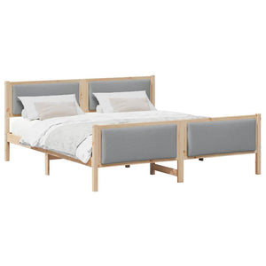 Struttura del letto Grigio chiaro 180 x 200 cm Tessuto