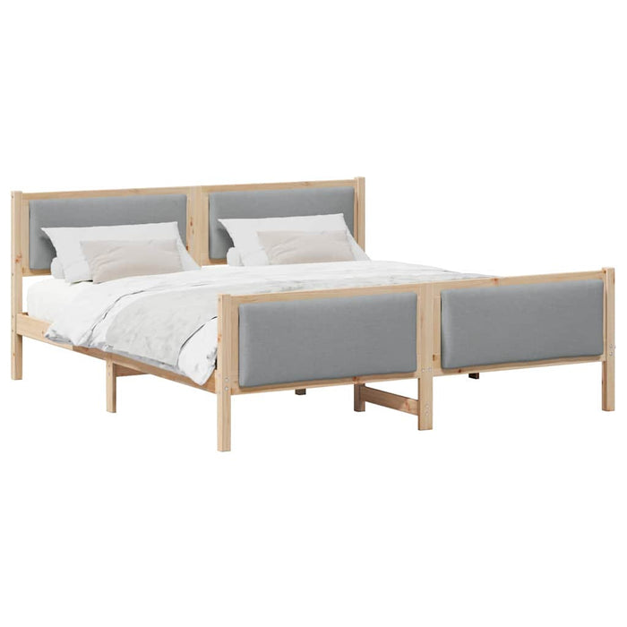 Struttura del letto Grigio chiaro 180 x 200 cm Tessuto
