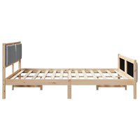 Struttura del letto Grigio chiaro 180 x 200 cm Tessuto