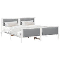 Struttura del letto Grigio chiaro 180 x 200 cm Tessuto