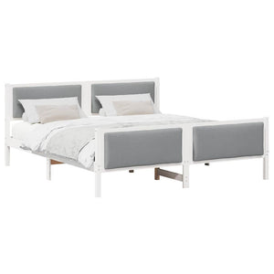 Struttura del letto Grigio chiaro 180 x 200 cm Tessuto