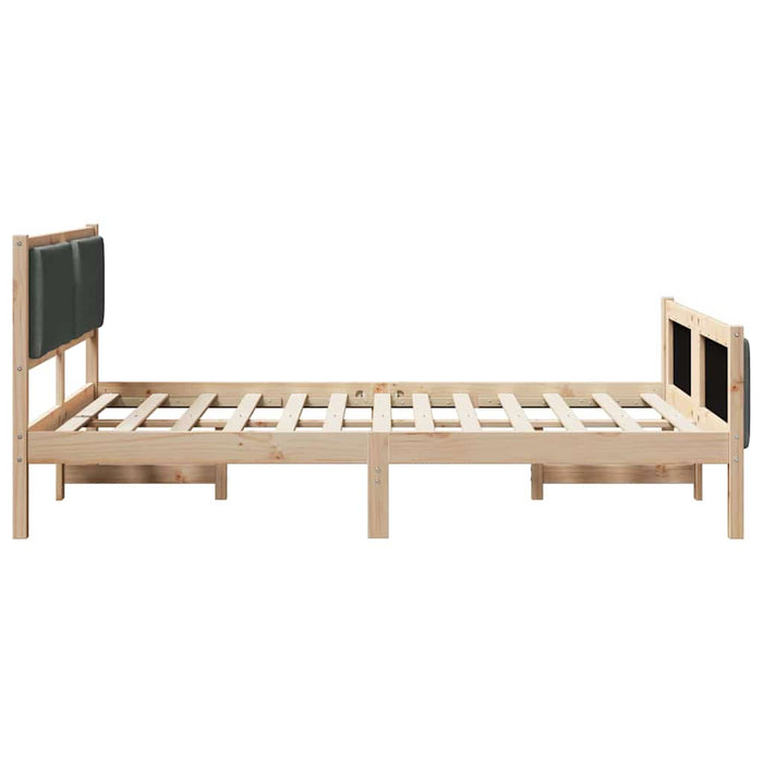 Struttura del letto Grigio scuro 160 x 200 cm Tessuto