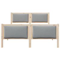 Struttura del letto Grigio chiaro 150 x 200 cm Tessuto