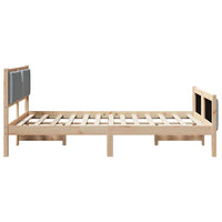 Struttura del letto Grigio chiaro 150 x 200 cm Tessuto