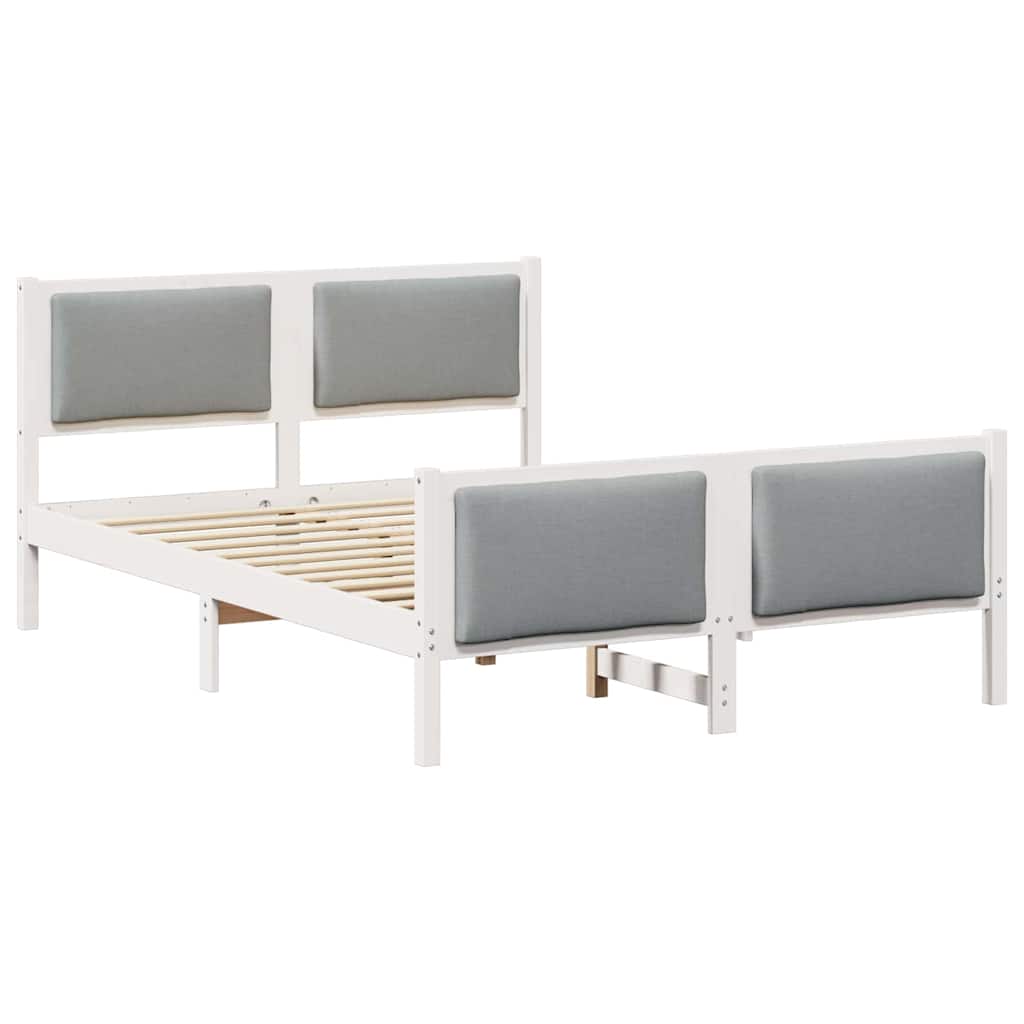 Struttura del letto Grigio chiaro 150 x 200 cm Tessuto