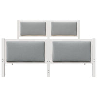 Struttura del letto Grigio chiaro 150 x 200 cm Tessuto