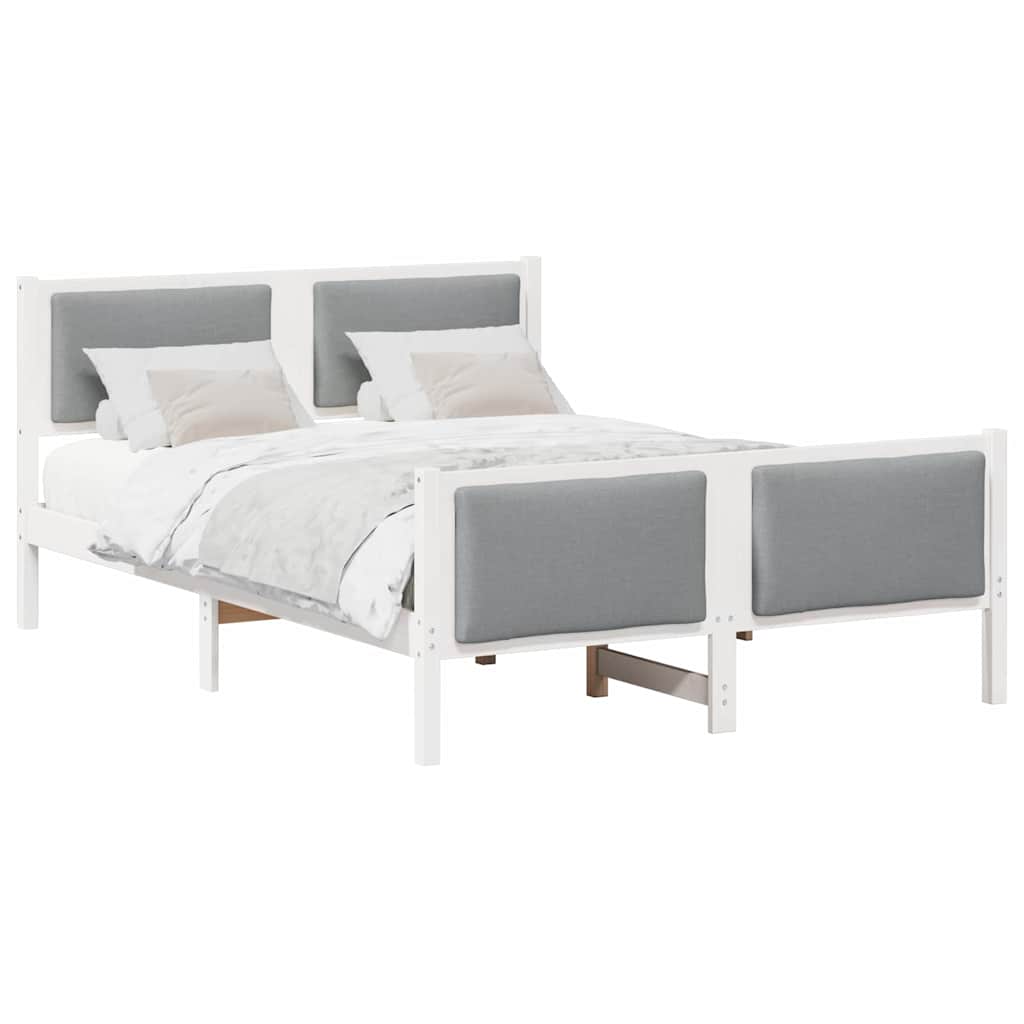 Struttura del letto Grigio chiaro 150 x 200 cm Tessuto