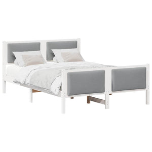 Struttura del letto Grigio chiaro 150 x 200 cm Tessuto