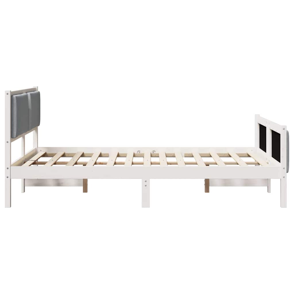 Struttura del letto Grigio chiaro 150 x 200 cm Tessuto