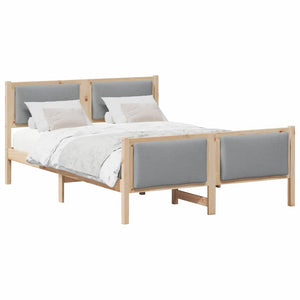 Struttura del letto Grigio chiaro 140 x 200 cm Tessuto