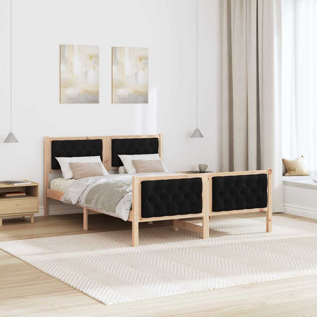 Struttura del letto con testiera Nero 150 x 200 cm Tessuto 3394285