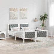 Struttura del letto Grigio chiaro 150 x 200 cm Tessuto 3394287