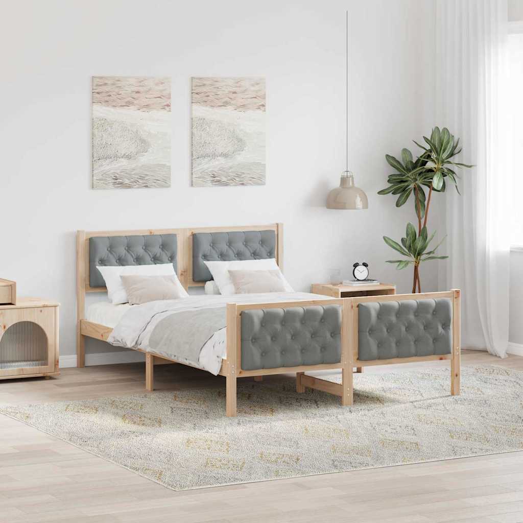 Struttura del letto Grigio chiaro 140 x 190 cm Tessuto 3394293