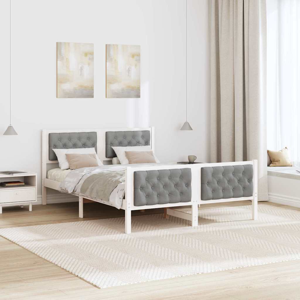 Struttura del letto Grigio chiaro 140 x 190 cm Tessuto 3394297