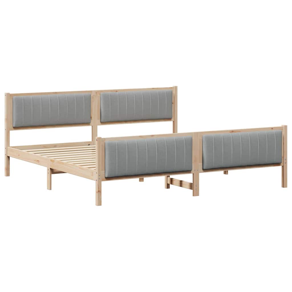Struttura del Letto Marrone e grigio chiaro 200 x 200 cm